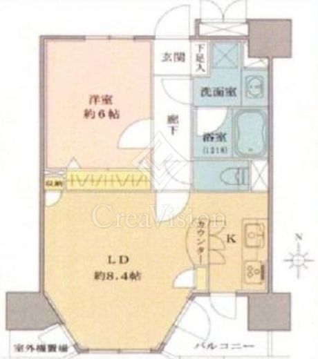 ライオンズマンション高輪　14F1号室　間取り