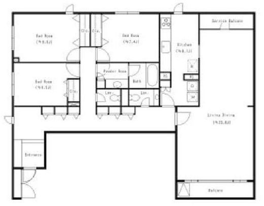 K6COURT　204号室　間取り