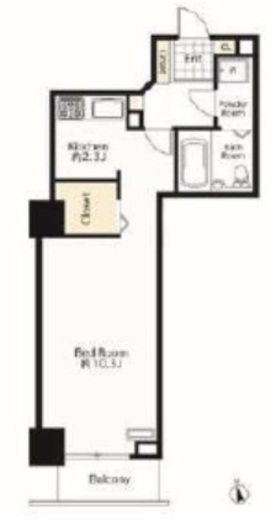 シーリアお台場　1-2105号室　間取り