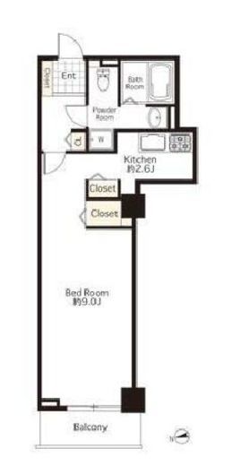 シーリアお台場　1-710号室　間取り