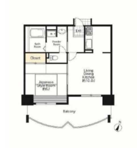 シーリアお台場　5-2-1204号室　間取り