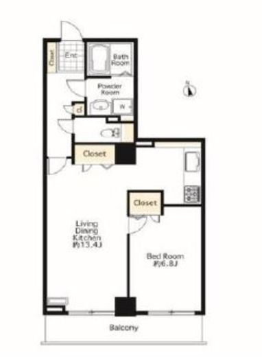 シーリアお台場　1-203号室　間取り