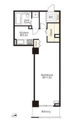 シーリアお台場　1-611号室　間取り