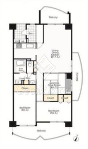 シーリアお台場　5-2-601号室　間取り