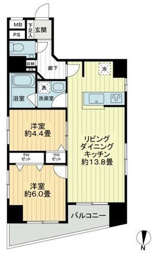 日本橋三越前アムフラット弐番館　503号室　間取り