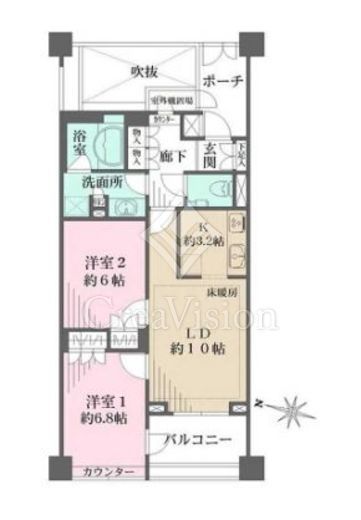 パークハウス千石丸山町　607号室　間取り
