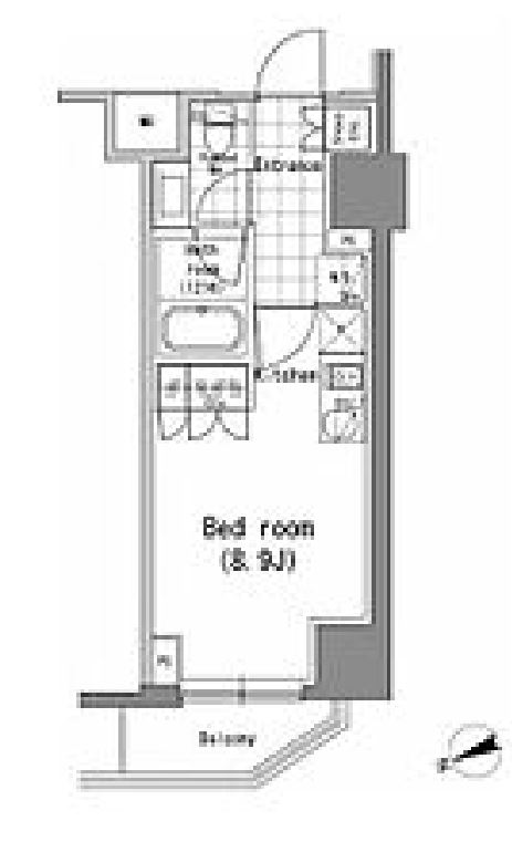 パークハビオ新橋　604号室　間取り