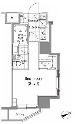 パークハビオ新橋　508号室　間取り
