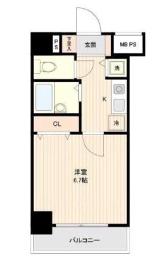 メインステージ日本橋人形町　604号室　間取り