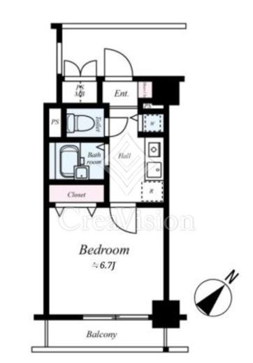 メインステージ日本橋人形町　602号室　間取り