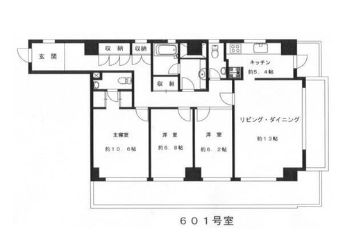 仙台坂オークヒルズ　601号室　間取り