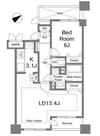 ライオンズマンション広尾南　604号室　間取り