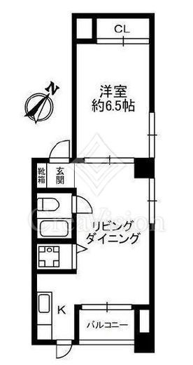 パシフィックパレス赤坂　2F1号室　間取り