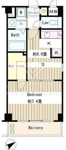 ラ　ソラ－ナ　205号室　間取り