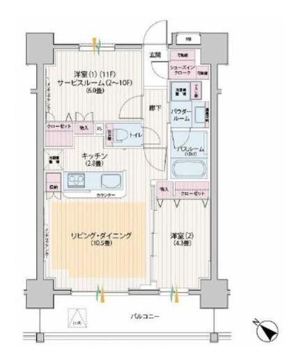 パレステージ神田　802号室　間取り