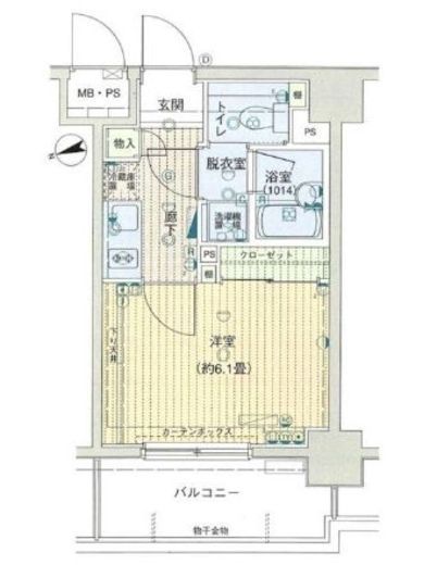マークプレイス麻布十番　602号室　間取り