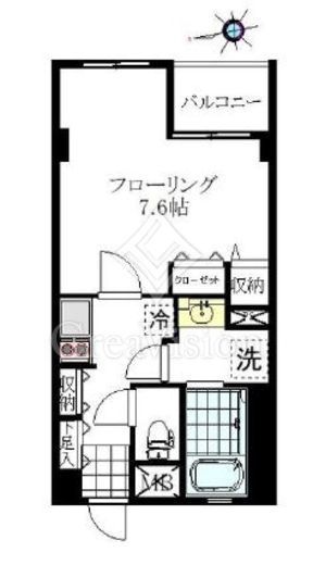 パルロイヤルアレフ赤坂　2F1号室　間取り
