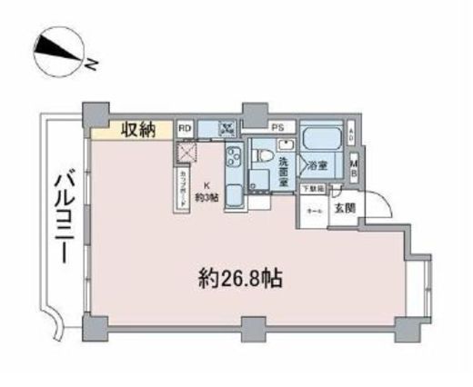 パレロワイヤル六番町　212号室　間取り