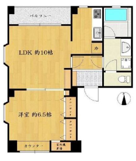 エスター南麻布　4F1号室　間取り