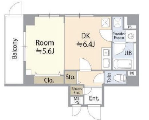 ルシェール赤坂　103号室　間取り
