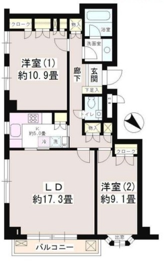 南青山コートヒルズ　202号室　間取り