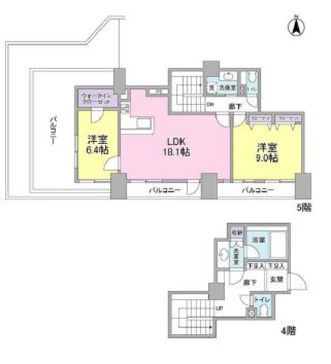 ロイヤルステージ目白　403号室　間取り