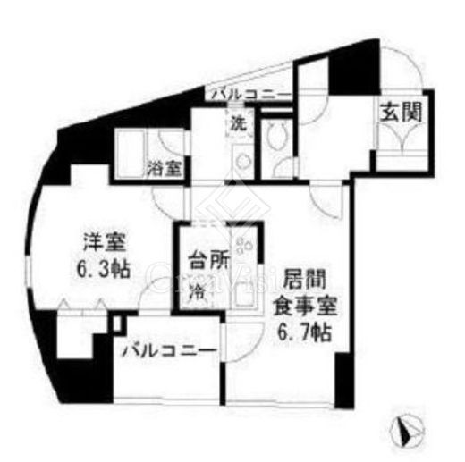 セルクル落合　201号室　間取り