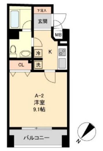 コモド水天宮レジデンス　501号室　間取り