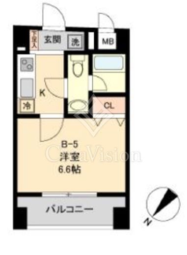コモド水天宮レジデンス　602号室　間取り