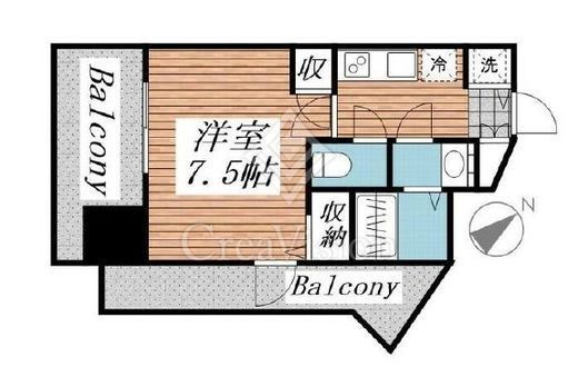 メゾン・ド・ヴィレ渋谷　801号室　間取り