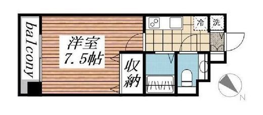 メゾン・ド・ヴィレ渋谷　805号室　間取り