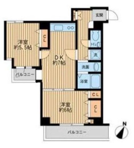 プライムアーバン新宿落合　102号室　間取り