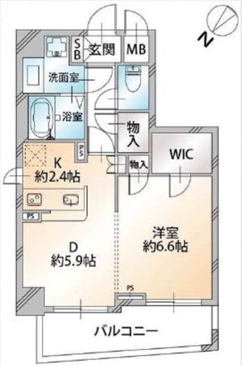 オーキッドレジデンス千代田岩本町　1001号室　間取り