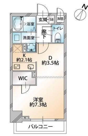 オーキッドレジデンス千代田岩本町　403号室　間取り