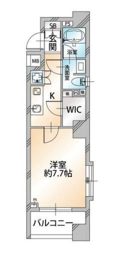 パレステュディオ新宿パークサイド　401号室　間取り