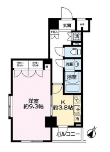 パレステュディオ新宿パークサイド　525号室　間取り