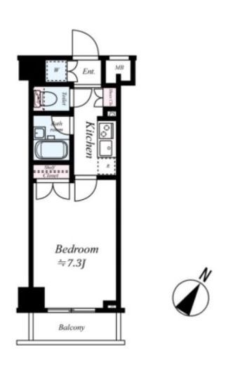 パレステュディオ新宿パークサイド　1116号室　間取り