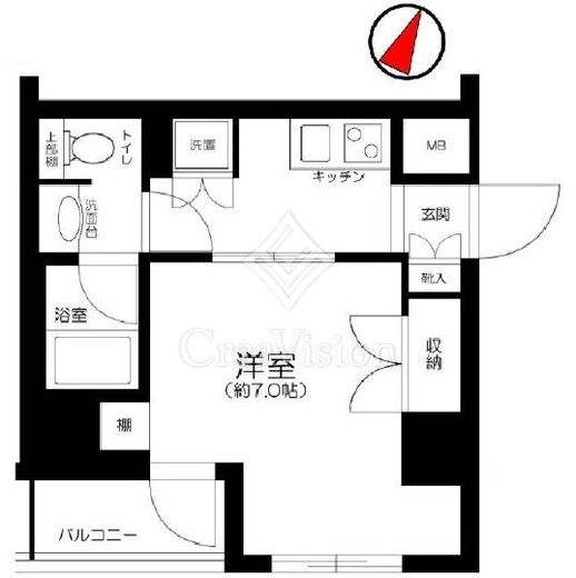 パレステュディオ新宿パークサイド　914号室　間取り