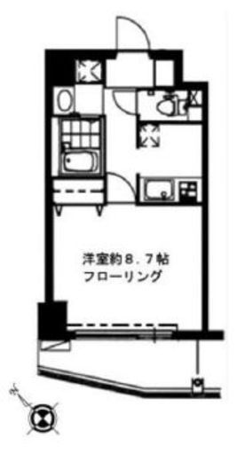 レジーナエビス　507号室　間取り