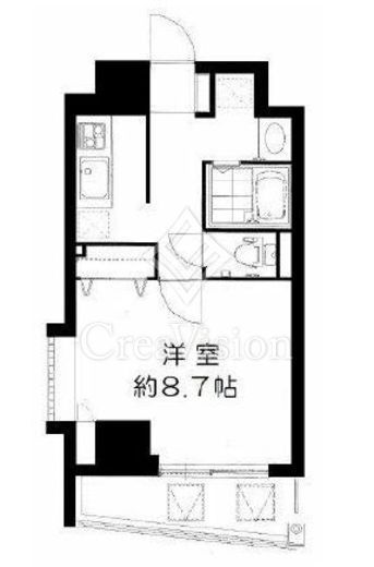 レジーナエビス　401号室　間取り
