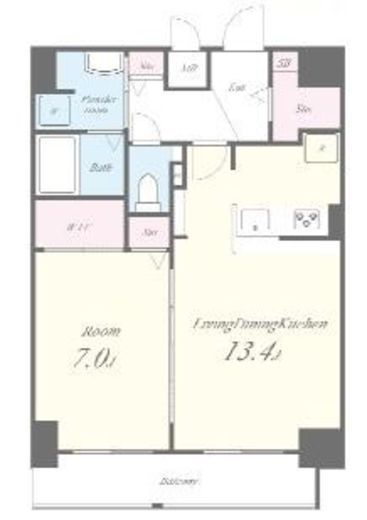 ティーエスワン　602号室　間取り