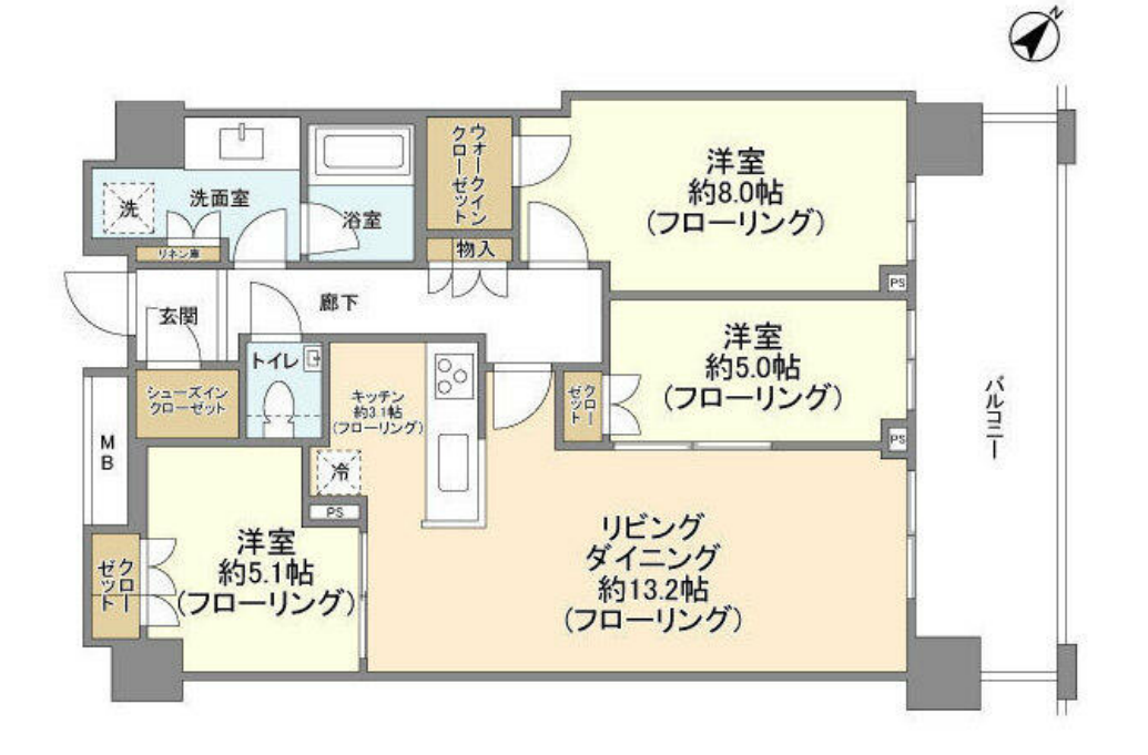 クロスエアタワー　38F号室　間取り