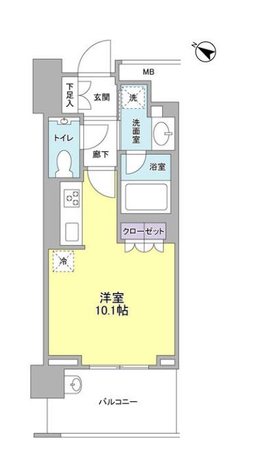 クロスエアタワー　1328号室　間取り