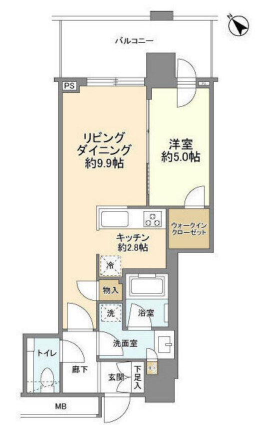 クロスエアタワー　3106号室　間取り