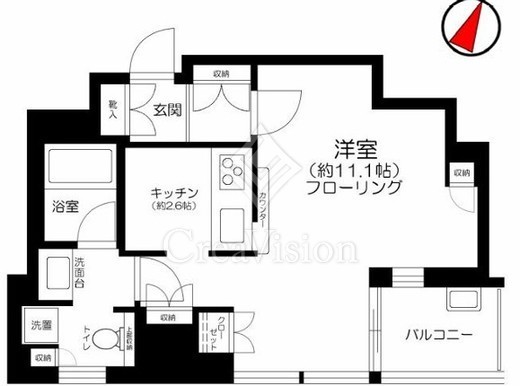 クロスエアタワー　1119号室　間取り