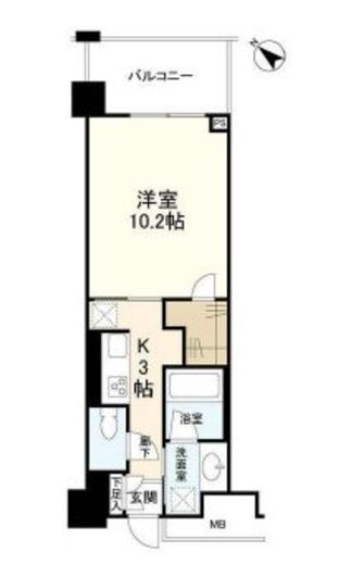 クロスエアタワー　1212号室　間取り