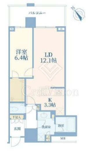 クロスエアタワー　1810号室　間取り
