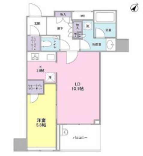 クロスエアタワー　2115号室　間取り