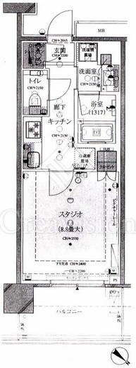 クロスエアタワー　512号室　間取り