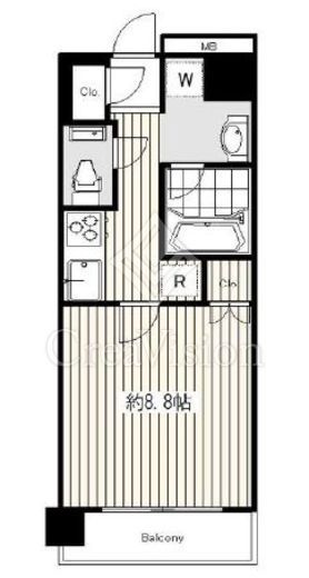 クロスエアタワー　5F2号室　間取り